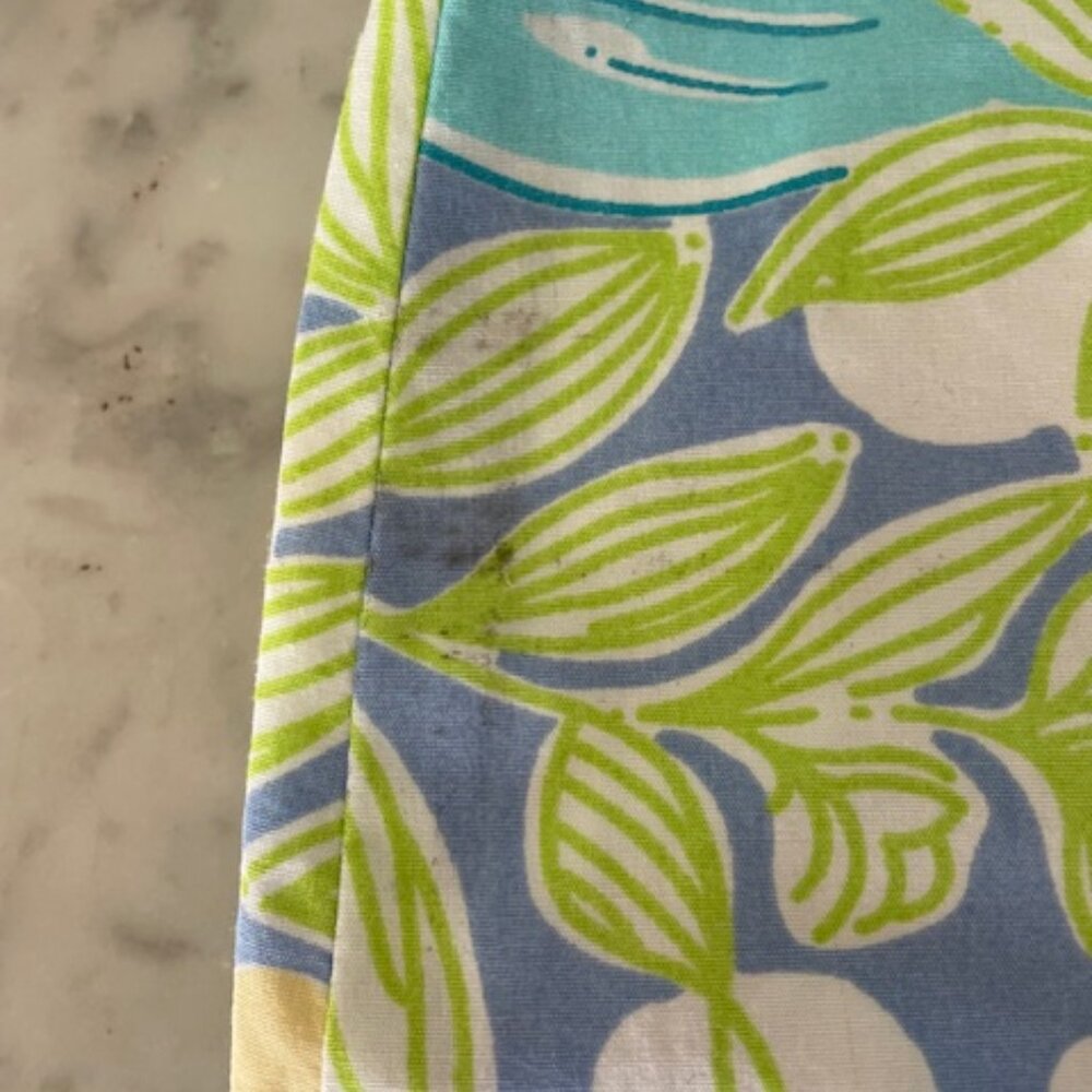 LILLY PULITZER Sweet Blue Crabby Scalloped Hem Skirt White Label Size 10 - Picture 13 of 15